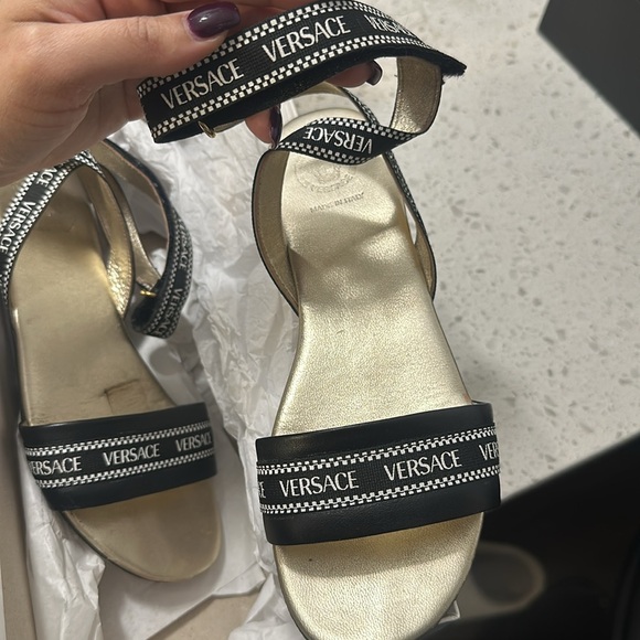 Versace Black and Gold Sandals - Picture 2 of 2